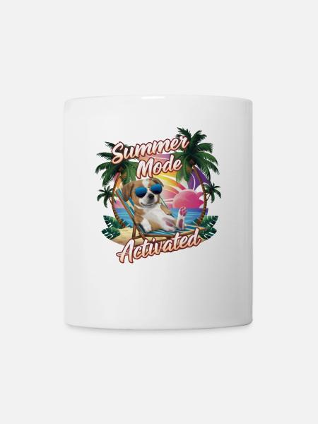 Éblouissante élégance canine mode summer activated - Mug blanc - blanc