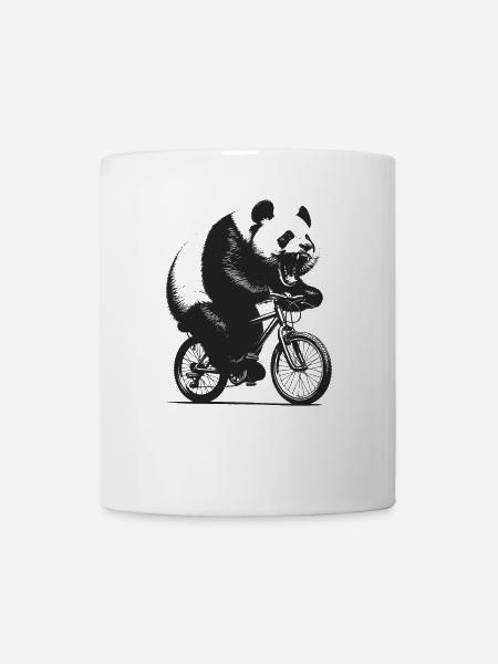 Radfahrender Panda - Tasse - Weiß