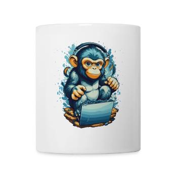Clever Gaming Monkey - Tasse - Weiß - Vorne