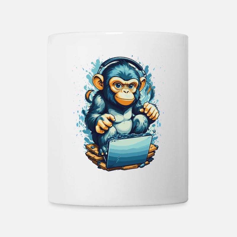 Clever Gaming Monkey - Tasse - Weiß