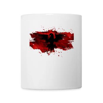 Adlerkraft im RotSchwarz für Albaner - Tasse - Weiß - Vorne