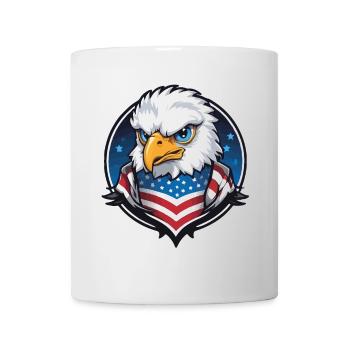 USA Flieger Adler im Kreis - Tasse - Weiß - Vorne
