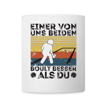 L’un de nous deux boult - bouler petanque - Mug blanc - blanc - Devant