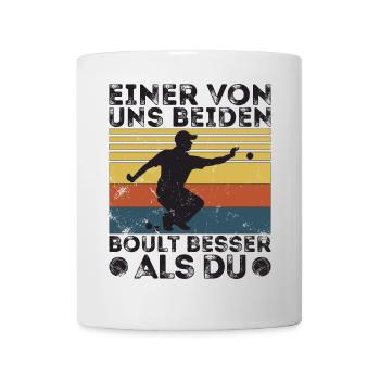 L’un de nous deux boult - bouler petanque - Mug blanc - blanc - Devant