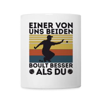 L’un de nous deux boult - bouler petanque - Mug blanc - blanc - Devant