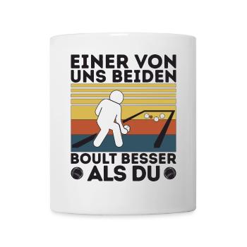 L’un de nous deux boult - bouler petanque - Mug blanc - blanc - Devant