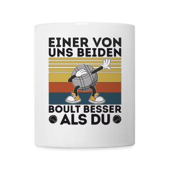 L’un de nous deux boult - bouler petanque - Mug blanc - blanc - Devant