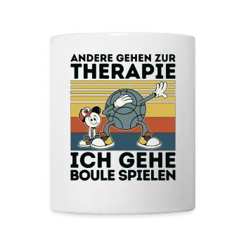Others go to therapy boules petanque balls - Mug - white - Front