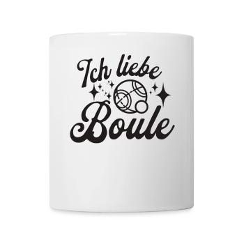 Ich liebe Boule! Bouler Outfit Petanque Kugeln - Tasse - Weiß - Vorne