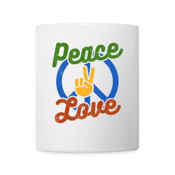 Peace Love - Mug - white - Front