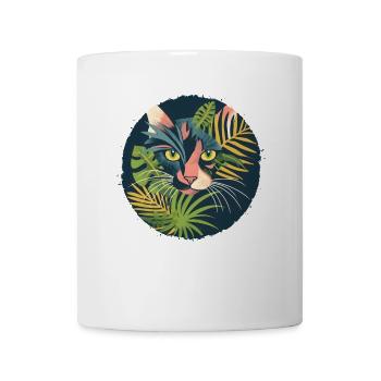 Illustration d’un chat - Mug blanc - blanc - Devant
