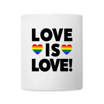 Love is Love – LGBTQIA+ Pride Herz Design - Tasse - Weiß - Vorne