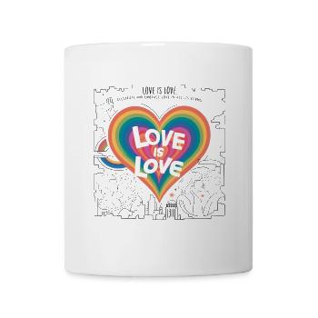 Love is Love – LGBTQIA+ Pride Herz Design - Tasse - Weiß - Vorne