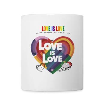 Love is Love – LGBTQIA+ Pride Herz Design - Tasse - Weiß - Vorne