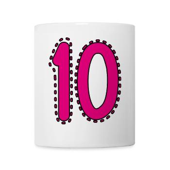 10. 10 YEARS. 10th ANNIVERSARY. 10 YEAR ANNIVERSARY. - Mug - white - Front