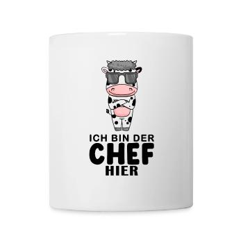 Chef Spruch Anführer Kuh Motiv - Tasse - Weiß - Vorne