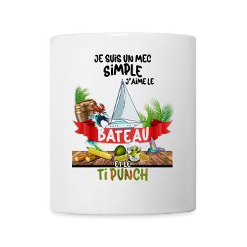 Bateau Apéro Rhum Ti Punch Antilles Homme - Mug blanc - blanc - Devant