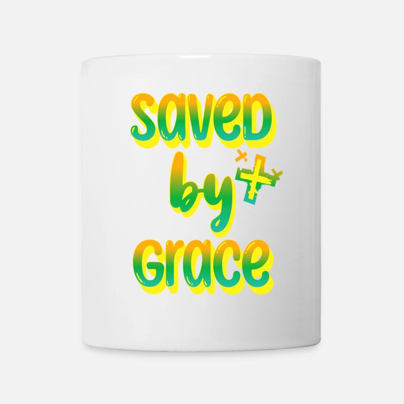 Cheerful message in rainbow design - Mug - white