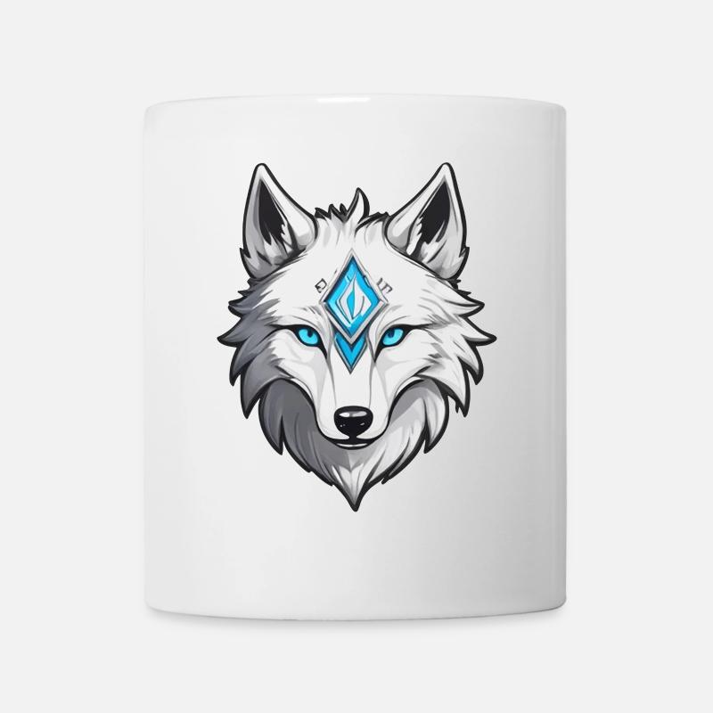 Weißer Wolf - Tasse - Weiß