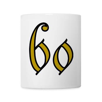 60. 60 ANS. 60e ANNIVERSAIRE. ANNIVERSAIRE 60 ANS. - Mug blanc - blanc - Devant