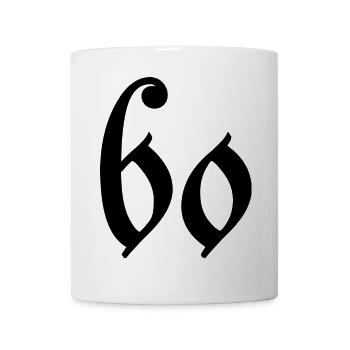 60. 60 ANS. 60e ANNIVERSAIRE. ANNIVERSAIRE 60 ANS. - Mug blanc - blanc - Devant