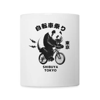 Radfahrender Panda Shibuya Tokyo - Tasse - Weiß - Vorne
