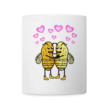 Peanut Bees Bumblebees Insects Nut Peanuts - Mug - white - Front