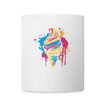 Eiswaffel Farbklecks - Tasse - Weiß - Vorne