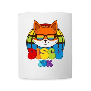 Disco Fox Discokugel Fuchs Sonnenbrille Discofox - Tasse - Weiß - Vorne