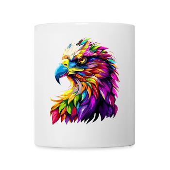 Eagle Pop Art Bright Colors Golden Eagle White-tailed Eagle - Mug - white - Front