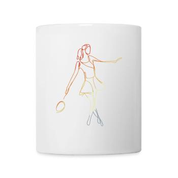 Badmintonspielerin Skizze - Tasse - Weiß - Vorne