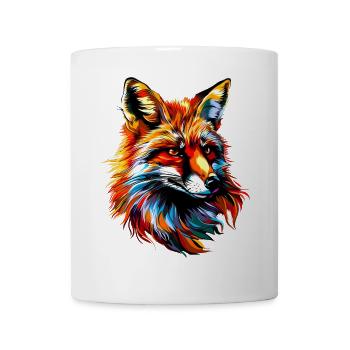 Fuchs Pop Art Bunt Fuchsliebhaber Rotfuchs Füchse - Tasse - Weiß - Vorne