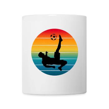 Parade bei Sonnenuntergang: Torhüter-Tauchgang - Tasse - Weiß - Vorne