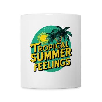Summer Tropical Summer Feelings Sun Palm Trees Holidays - Mug - white - Front