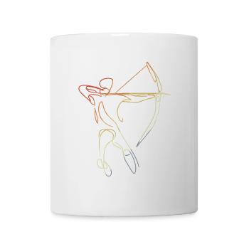 Vintage Bogenschütze - Tasse - Weiß - Vorne
