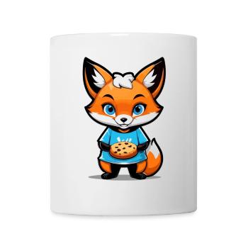 Renard avec un biscuit dans les pattes - Mug blanc - blanc - Devant
