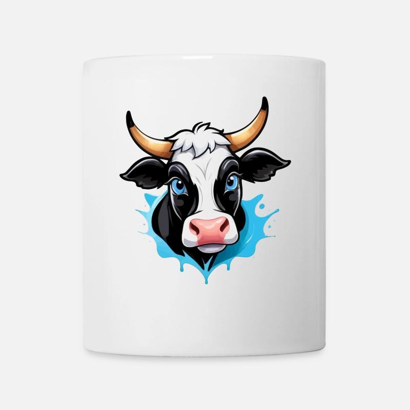 Kuh im Comic-Style - Tasse - Weiß