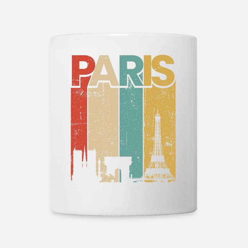 Paris Vintage Sunset Stripes - Mug - white