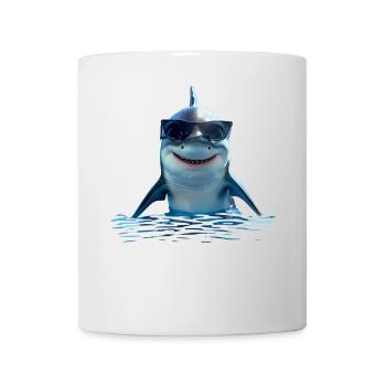 Hai Haifisch Tigerhai Grauhai Haie Weißer Hai - Tasse - Weiß - Vorne