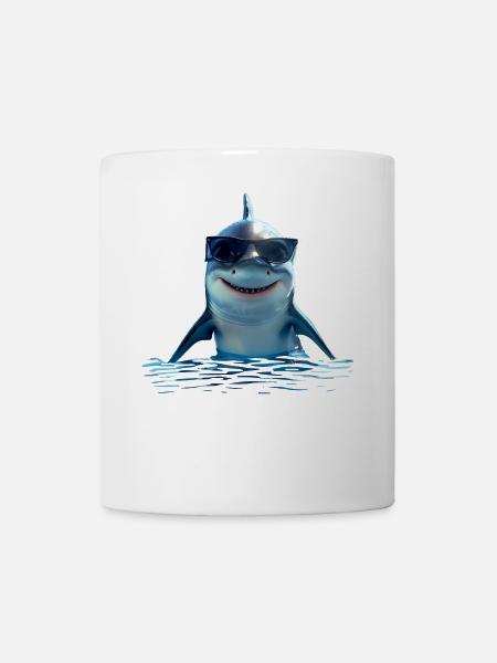 Requin Requin Requin Tigre Requin Requin Gris Grand Requin Blanc - Mug blanc - blanc