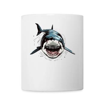 Hai Haifisch Tigerhai Grauhai Haie Weißer Hai - Tasse - Weiß - Vorne