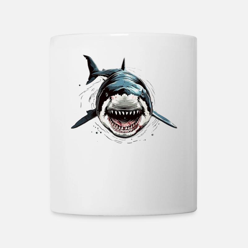 Shark Shark Tiger Shark Gray Shark Sharks Great White Shark - Mug - white