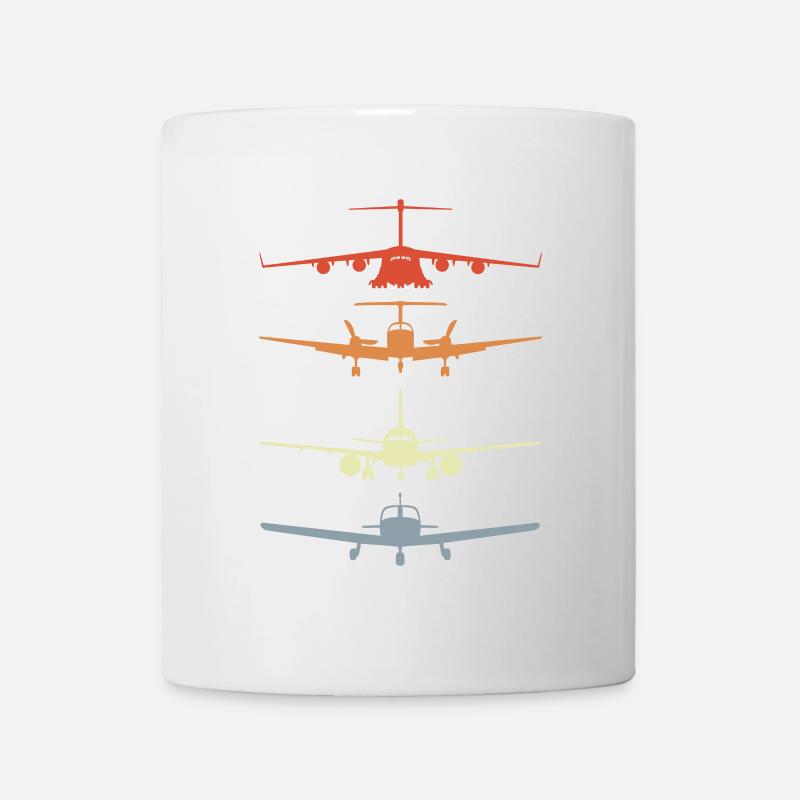 Vintage Flugzeugmodelle - Tasse - Weiß