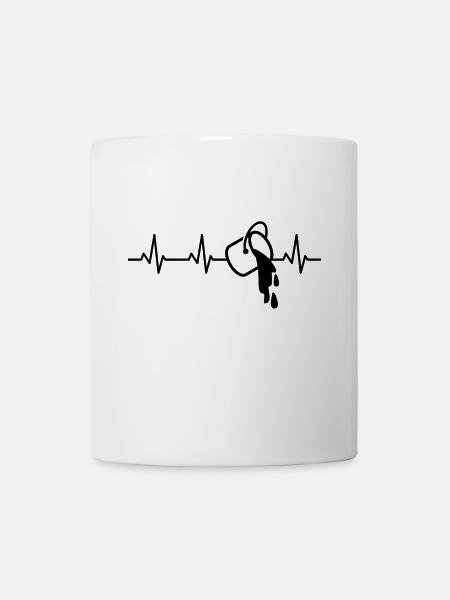 Maler Herzschlag - Tasse - Weiß