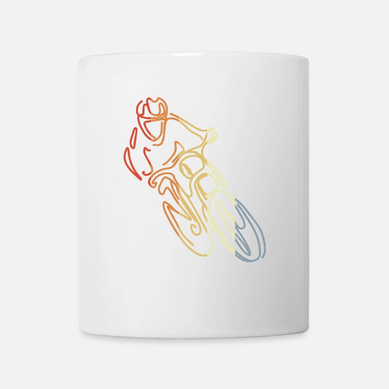 Croquis d’essai de vélo de montagne - Mug blanc - blanc