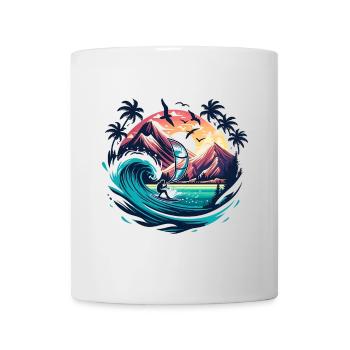 Sunset Surf Aventure Wing Foil Nature Lover - Mug blanc - blanc - Devant