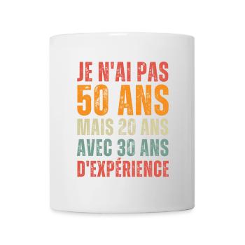 Idée cadeau pour 50 ans anniversaire - Mug blanc - blanc - Devant