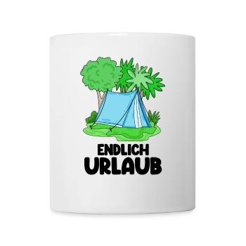 Zelt Urlaub Urlauber Zelten - Tasse - Weiß - Vorne