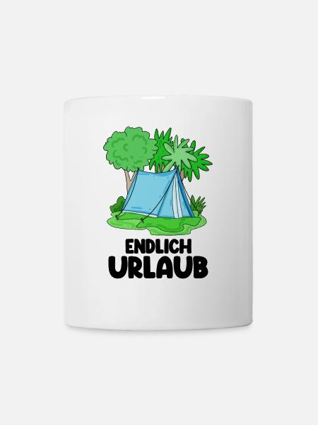 Zelt Urlaub Urlauber Zelten - Tasse - Weiß