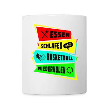 Manger dormir Répéter le basket-ball - Mug blanc - blanc - Devant